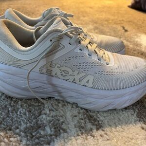 Hoka Bondi 7 - Women's White Athletic Shoes - Size 7.5